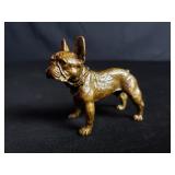 Vintage bronze bulldog figure