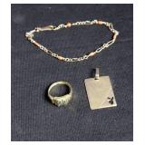 10k gold pendant, child