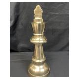 Large metal queen chess piece