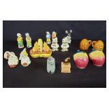Collection of vintage ceramic salt and pepper