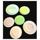 Lot of 6 vintage USA ceramic plates