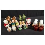 Collection of ceramic salt and pepper shakers