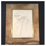 Vintage mid-century modern drawing