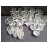 Group of glass mugs & cups