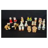 Collection of vintage ceramic salt and pepper