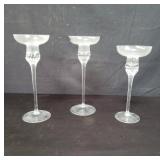 Three Krosno "Poland" hand blown glass