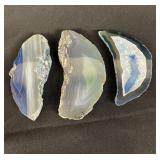 Group of geode slabs