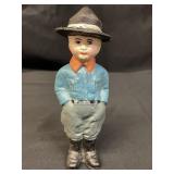 Antique cast iron Boy Scout coin bank