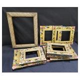 Group of hand painted picture frames