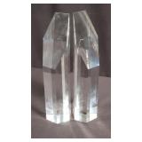Pair of crystal hexagon towers