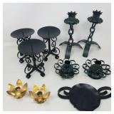 Selection of metal candlesticks