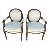 Pair of vintage French style arm chairs