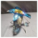 Swarovski crystal blue turquoise roller bird in
