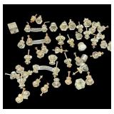 Lot of vintage glass door handles