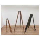 Group of vintage tripods