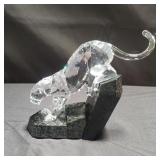 Swarovski crystal panther figurine in original box