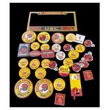 Lot of USC football pins & license plate cover