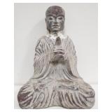 Vintage terracotta sitting Buddha statue, as is
