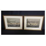 Pair of signed pastels