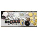 Collection of plates, trays, ceramics, etc.