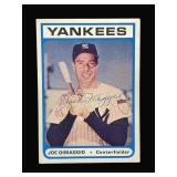 Joe DiMaggio signed 1972 card