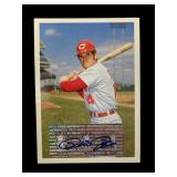 Pete Rose signed card on sticker