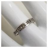 14k white gold and diamond ring