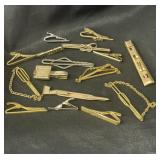 Group of vintage tie bars