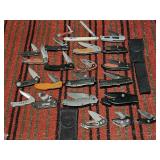 22  pocket knives, some tactical,