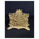 Iron art cherub letter holder