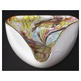 Murano-style hand blown art glass bowl