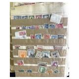 Large lot of vintage stamps in binder
