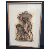 Signed Dietrich painting on paper