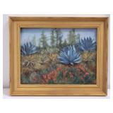 William Perkins "Aloe Cacti" oil on board