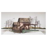 Curtis Jere old mill metal wall sculpture