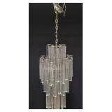 Mid-century modern crystal chandelier