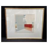 Pencil signed framed Peter Lodato screen print