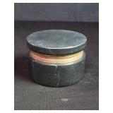 Vintage marble and brass trinket box