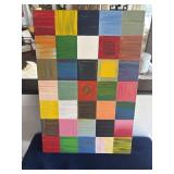 Abstract squares oil painting