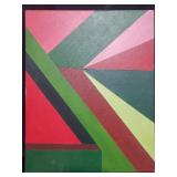 Signed Joe Dangail abstract oil painting on canvas