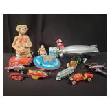 Group of toys and Christmas ornaments