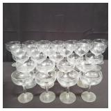 Group of champagne glasses