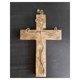 Wood and metal crucifix