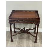 Vintage Chippendale style wood side table