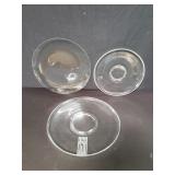 Three glass chargers