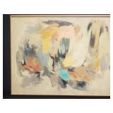 Signed Ruth Armer abstract oil painting on canvas