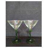 Pair of martini glasses