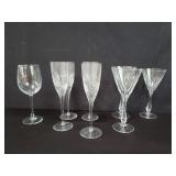 Group of crystal stemware.  3 marked Gorham