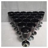 Midcentury ebony stemware