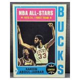 1974-75 Topps #1 Kareem Abdul-Jabbar Basketball
